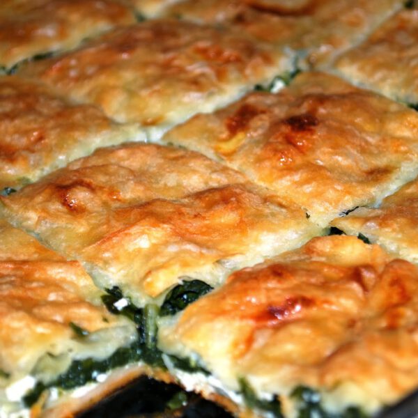 Pastry with vegetables or cheese